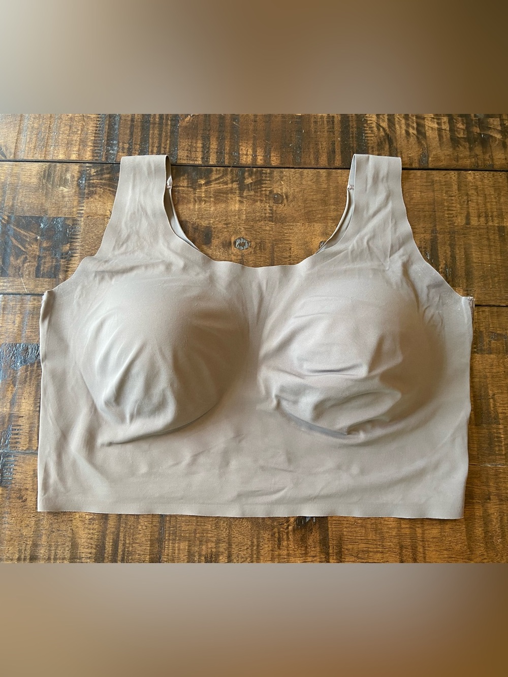 True & Co Taupe Body Boost Scoop Neck Wire Free Bra US Size 2x